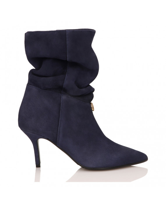 Navy blue ankle boots
