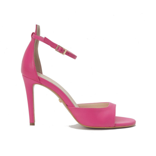 Sandały na szpilce RÓŻ Flamingo