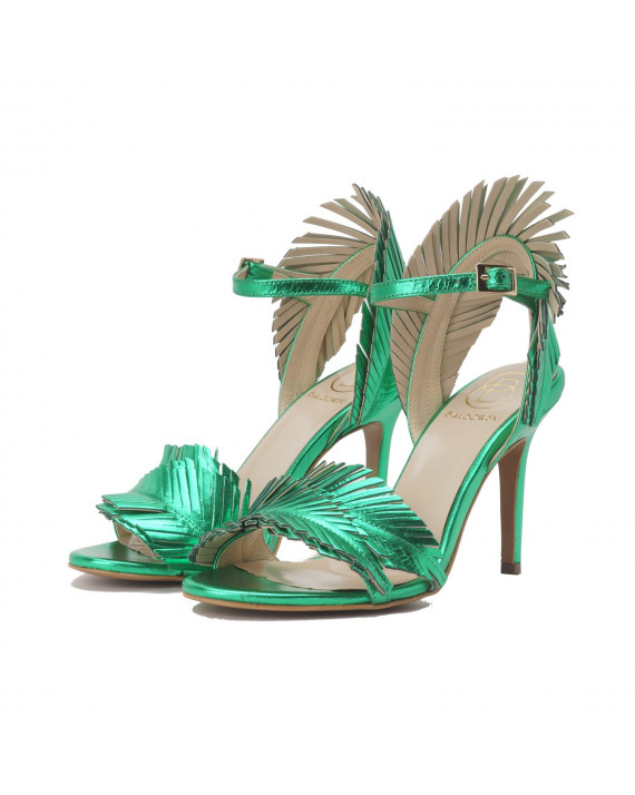 Sandals Green  mettalic  colour