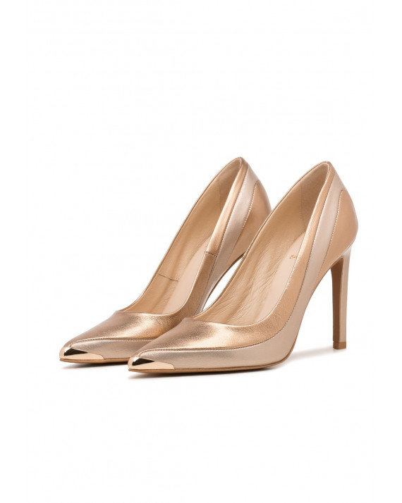 gold platinum high heels