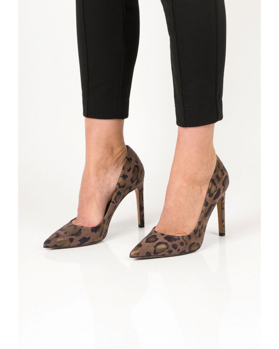leopard braun heels