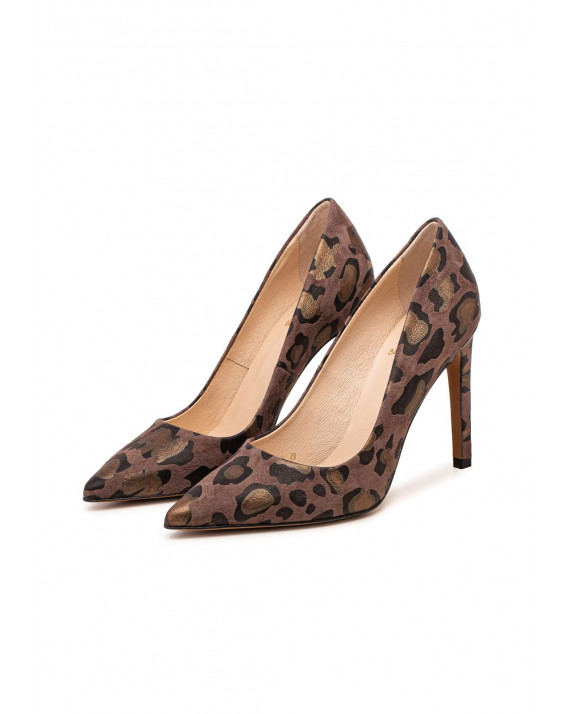 leopard braun heels