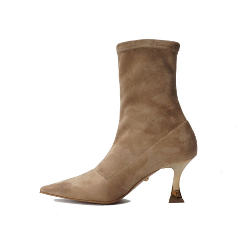 Beige ankle boot