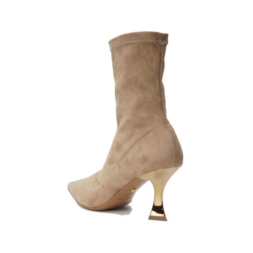 Beige ankle boot