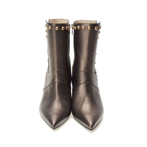 Old gold ankle boots