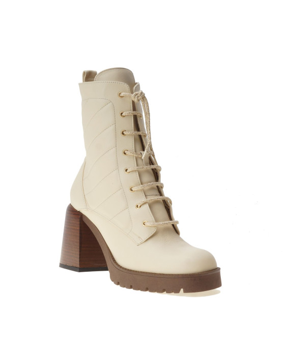 Beige ankle boots