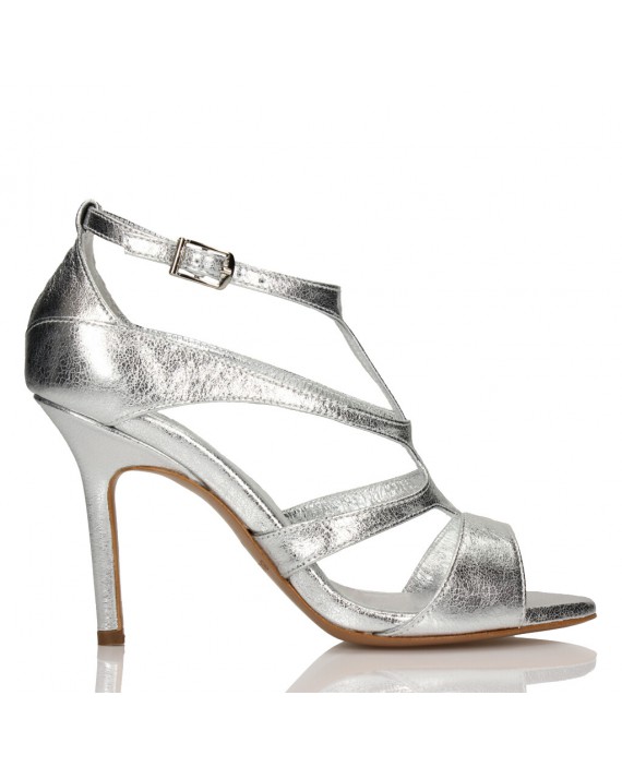 Silver coloured sandals