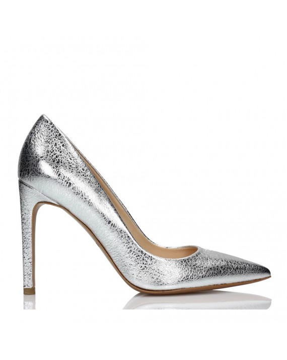 Silver coloured heels