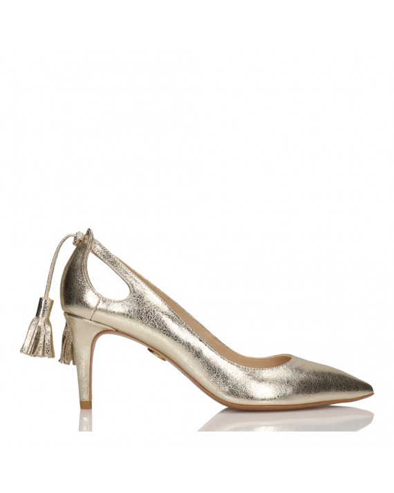 Gold colour heels