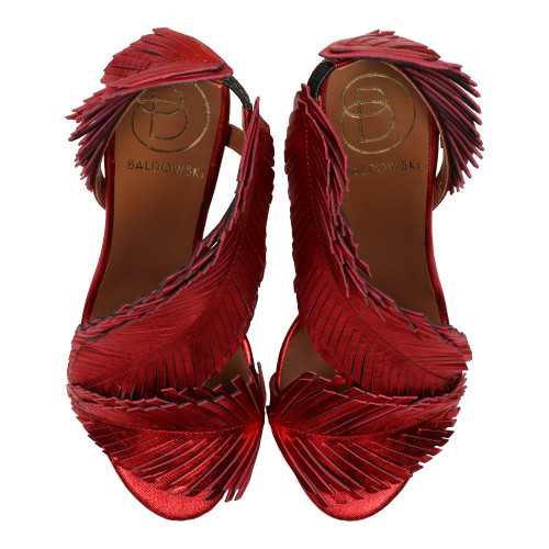 Sandały na szpilce czerwone